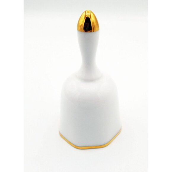 Bell West Germany Kleiber Garmisch-Partenkirchen Porcelain Gold Accents 4" - Picture 8 of 16